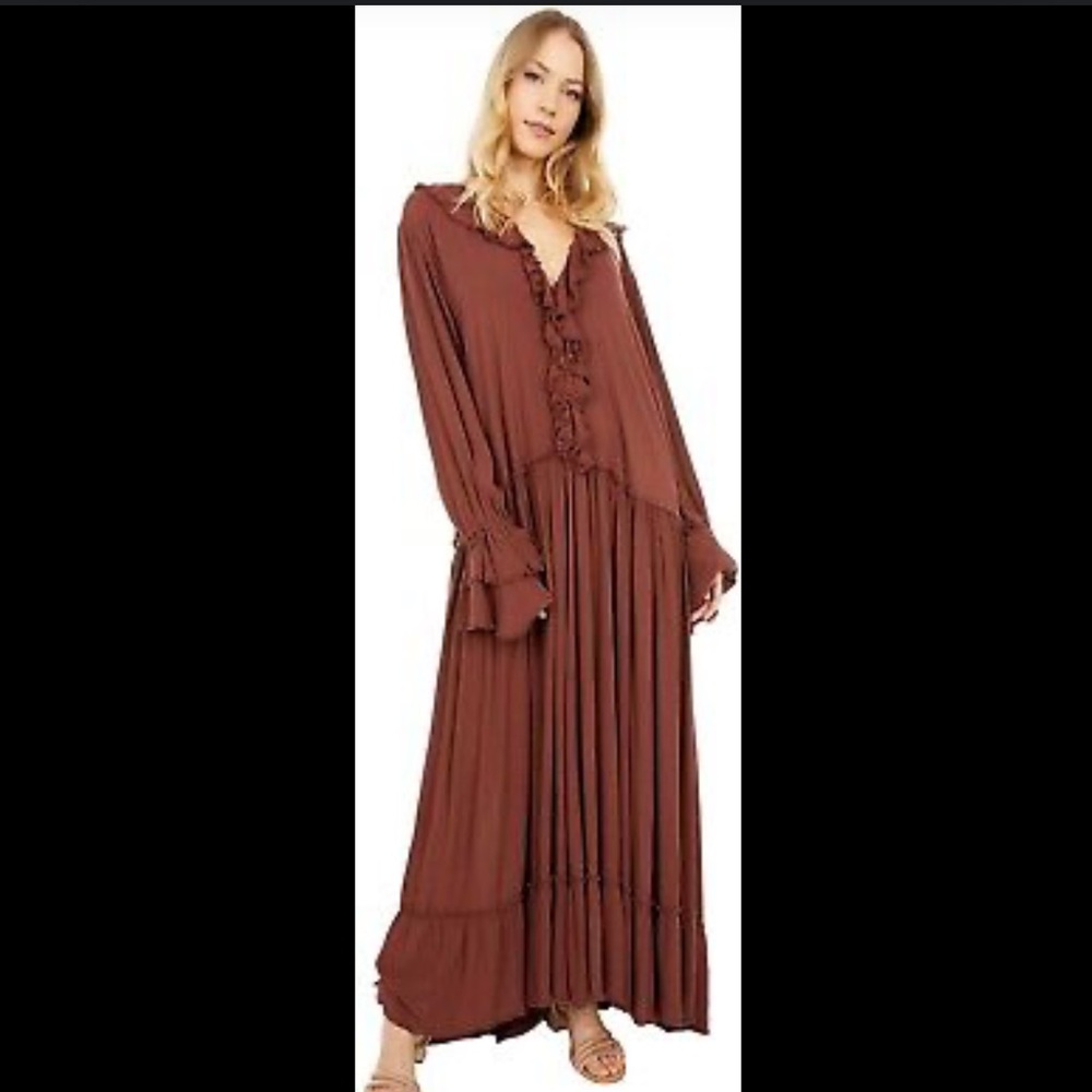 Sz L (XL) FREE PEOPLE Sweet Darling maxi dress